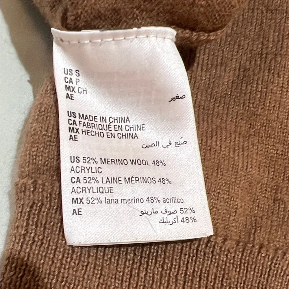 Club Room Men's V-Neck Sweater in Warm Brown